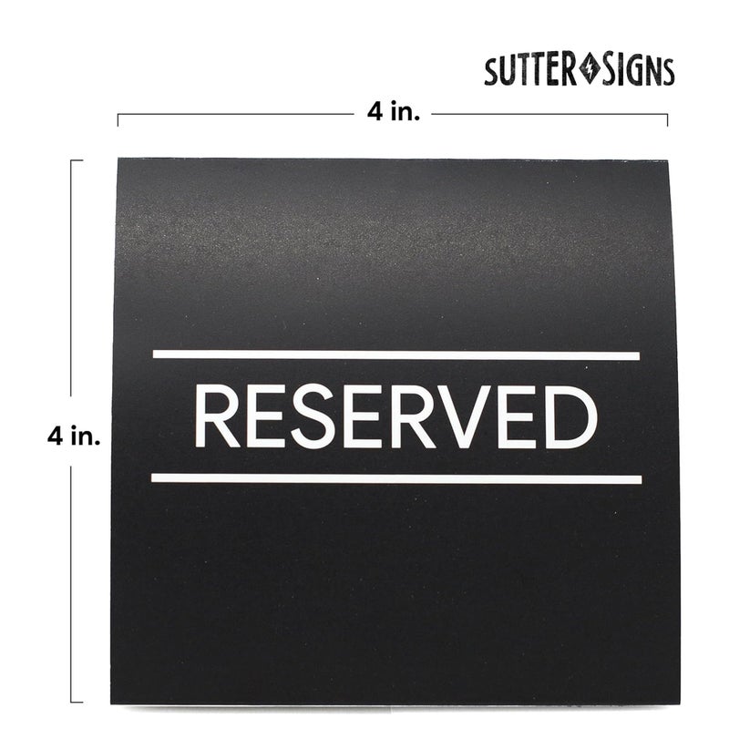 Sutter Signs Reserved Table Signs 20 Pack | Table Tent Place Cards for Weddings, Restaurants, Events - Image 2